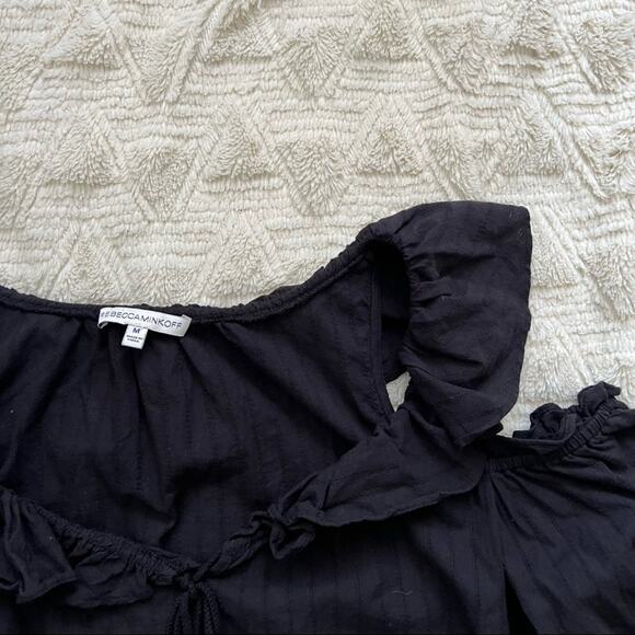 Rebecca Minkoff Pippa Black Ruffle Blouse - Picture 4 of 6